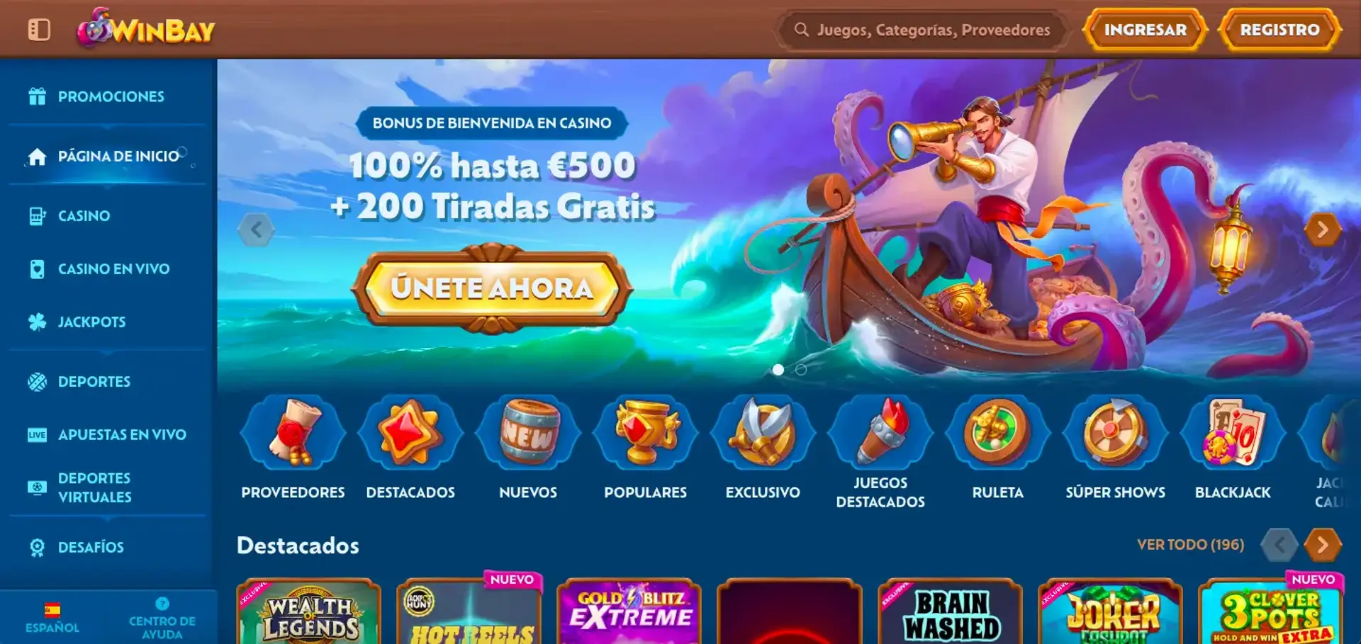 Winbay – Casino sin licencia en España